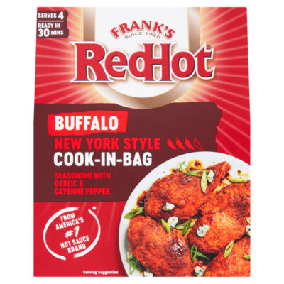 Franks RedHot Buffalo New York Style Cook-In-Bag 25G
