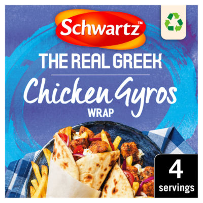 Schwartz the real greek chicken gyros wrap