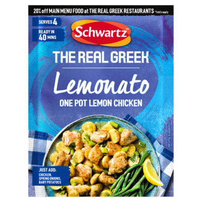 Schwartz The Real Greek Lemonato One Pot Lemon Chicken Recipe Mix 30g