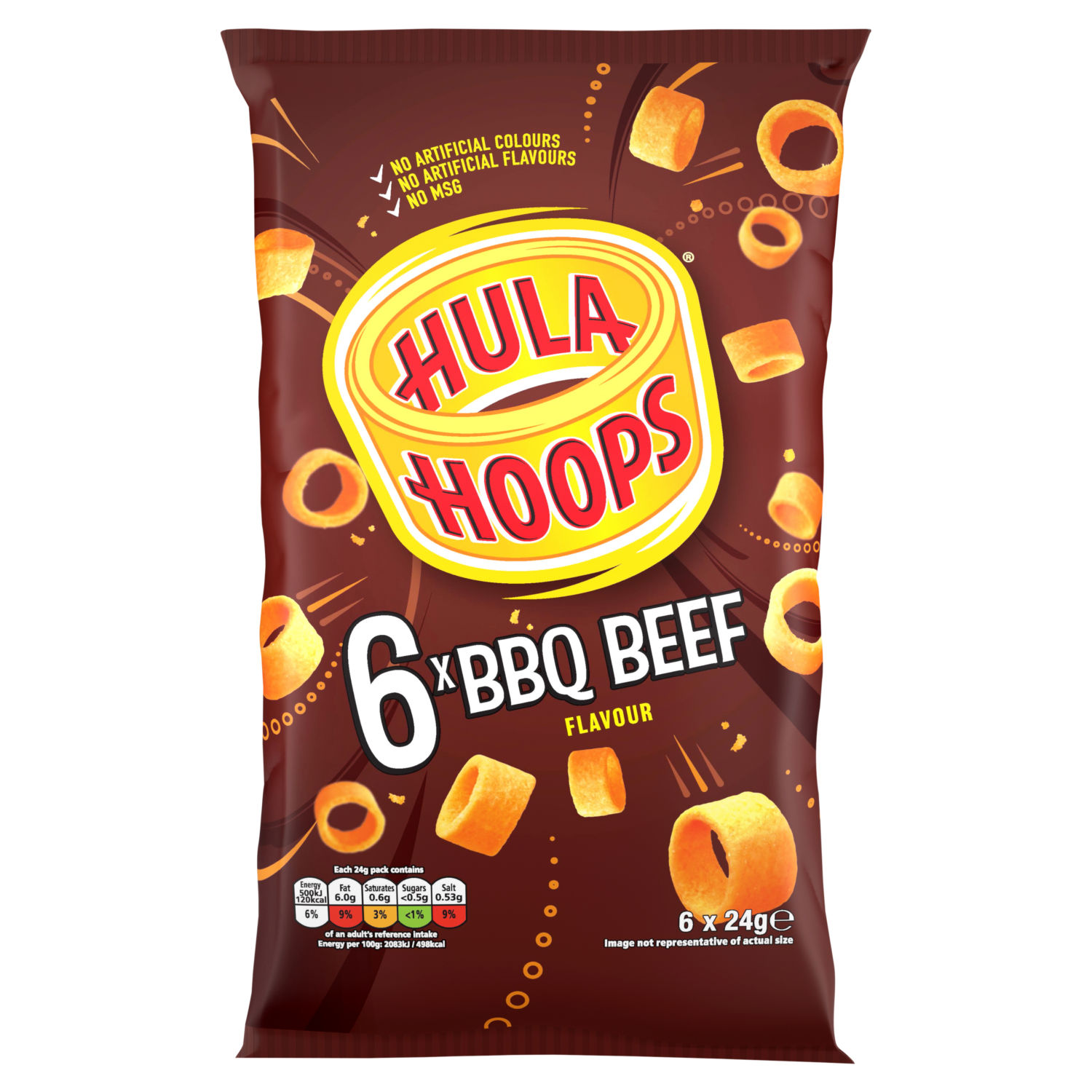 Hula Hoops BBQ Beef Multipack Crisps 6 Pack