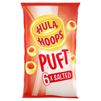 Hula Hoops Puft Salted Multipack Crisps 6x15g