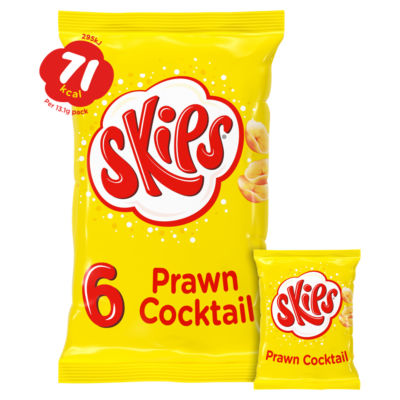 Skips Prawn Cocktail Multipack Crisps 6 Pack