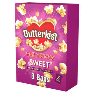 Butterkist Sweet Microwave Popcorn 3x60g