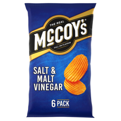 McCoys Salt & Malt Vinegar Multipack Crisps 6x25g