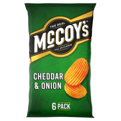 McCoys Cheddar & Onion Multipack Crisps 6x25g
