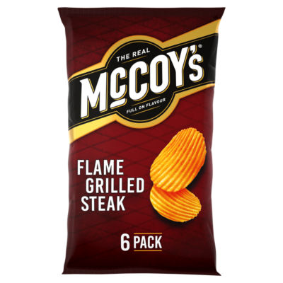 McCoys Flame Grilled Steak Multipack Crisps 6x25g
