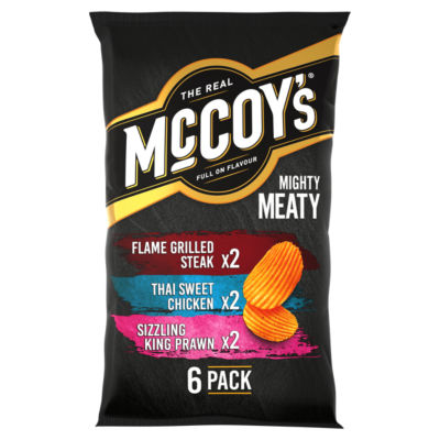 McCoys Meaty Variety Multipack Crisps 6 Pack