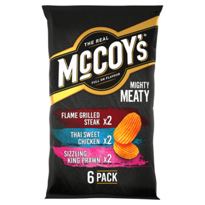 McCoy's Meaty Variety Multipack Crisps 6 Pack