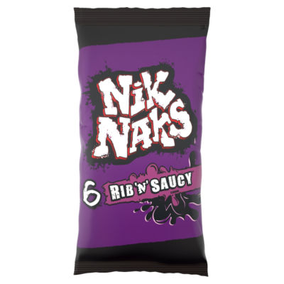 Nik Naks Rib 'N' Saucy Multipack Crisps 6x20g