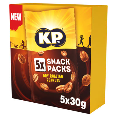 KP Snack Packs Dry Roasted Peanuts 5 X 30G