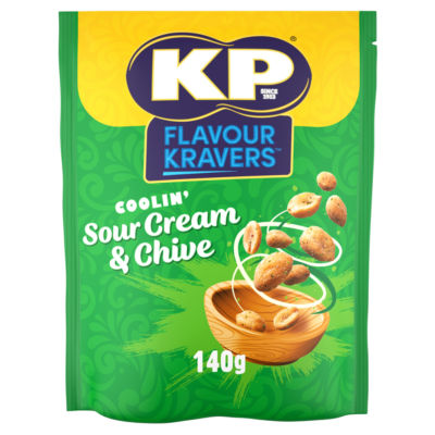 KP Flavour Kravers Sour Cream & Chive Peanuts 140g