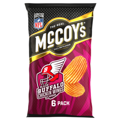 McCoys Blazin' Buffalo Chicken Wings Multipack Crisps 6x25g