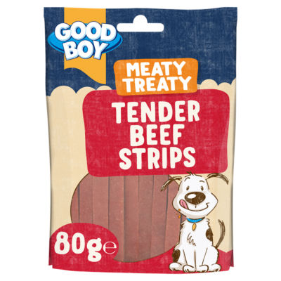Good Boy Meaty Treaty Tender Beef Strips 80g