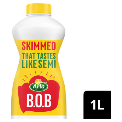 Arla Bob Skimmed Milk 1L Tastes Like Semi Skimmed