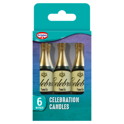 6 Celebration Birthday Candles