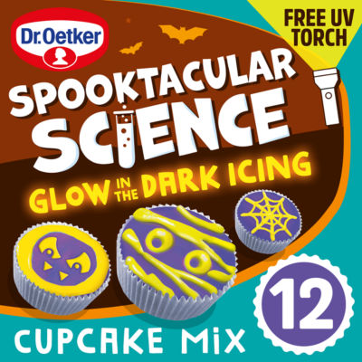 Dr Oetker Dr. Oetker Spooktacular Science Glow in the Dark Icing Cupcake Mix Vanilla Flavour Mix 350g