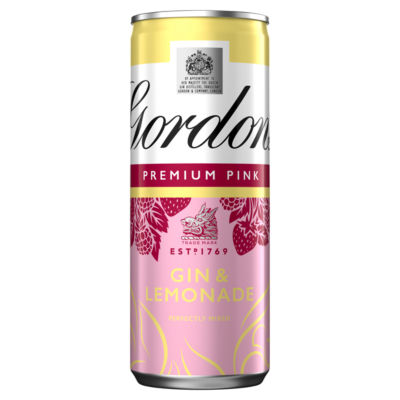 Gordon's Premium Pink Gin & Lemonade 5% Vol 250Ml Can