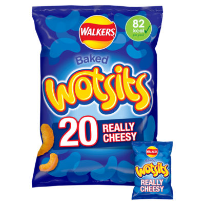 Walkers Wotsits Cheese Multipack Snacks Crisps 20x16.5g