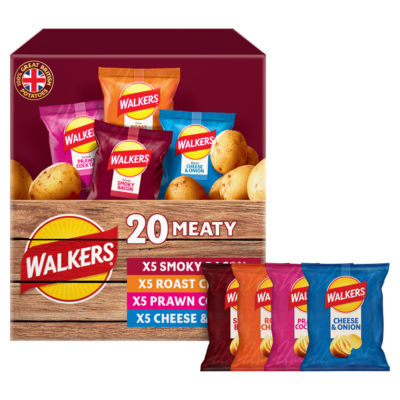 Walkers Meaty Variety Crisps - 20 x 25g
