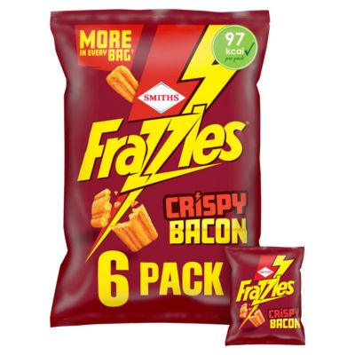 Smiths Frazzles Bacon Crisps Multipack 6 X 20G