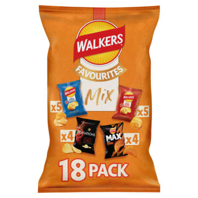 Walkers Favourites Multipack Crisps Mix of 18 Packs