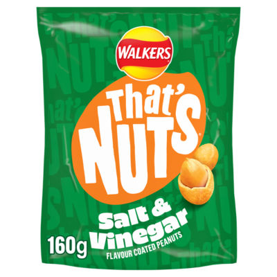 That's Nuts Walkers Salt & Vinegar Sharing Coated Peanuts 160G