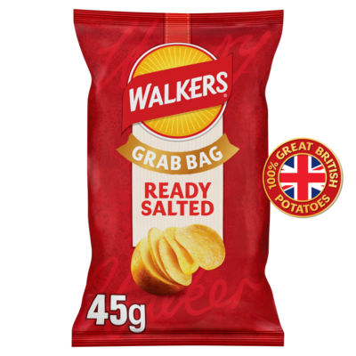Walkers Ready Salted Grab Bag Crisps 45g