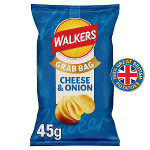 Walkers Cheese & Onion Grab Bag Crisps 45g