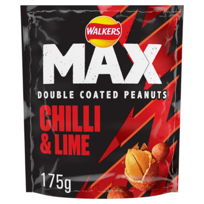 WALKERS MAX Double Coated Peanuts Chilli & Lime Sharing Bag 175g