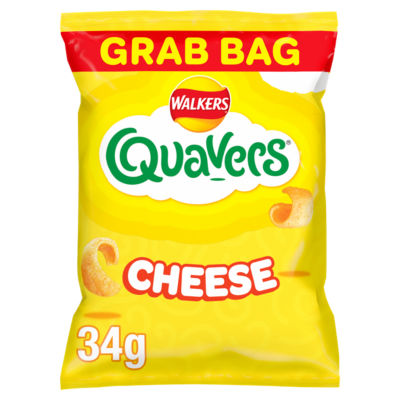 Walkers Quavers Cheese Grab Bag Crisps 34G