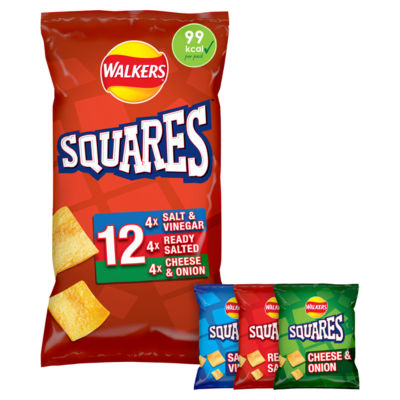Walkers Squares Variety Multipack Crisps 12x22g