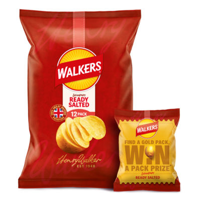 Walkers Ready Salted Multipack Crisps 12x25g