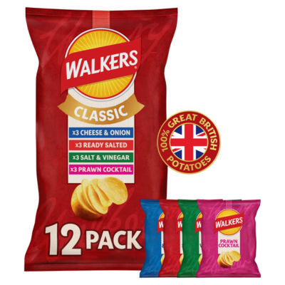 Walkers Classic Variety Multipack Crisps 12x25g