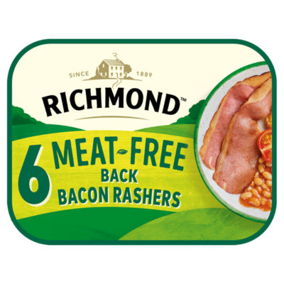 Richmond Vegan & Vegetarian Meat Free 6 Back Bacon Rashers 120G