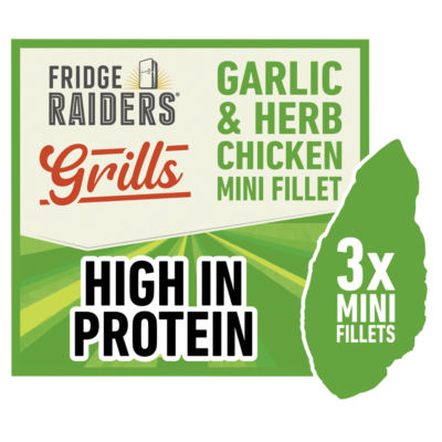 Fridge Raiders Grills Garlic & Herb Chicken Mini Fillet 3 x 35g (105g ...