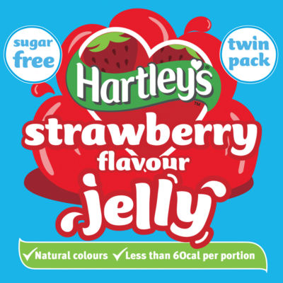 Hartleys Strawberry Flavour Crystal Jelly Sugar Free Twin Pack 23g
