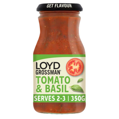 Loyd Grossman Italian Tomato & Basil Pasta Sauce 350g Jar 1-Pack - Image 3