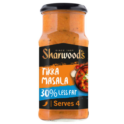 Sharwoods Sharwood's Tikka Masala 30% Less Fat Indian Curry Sauce 420g