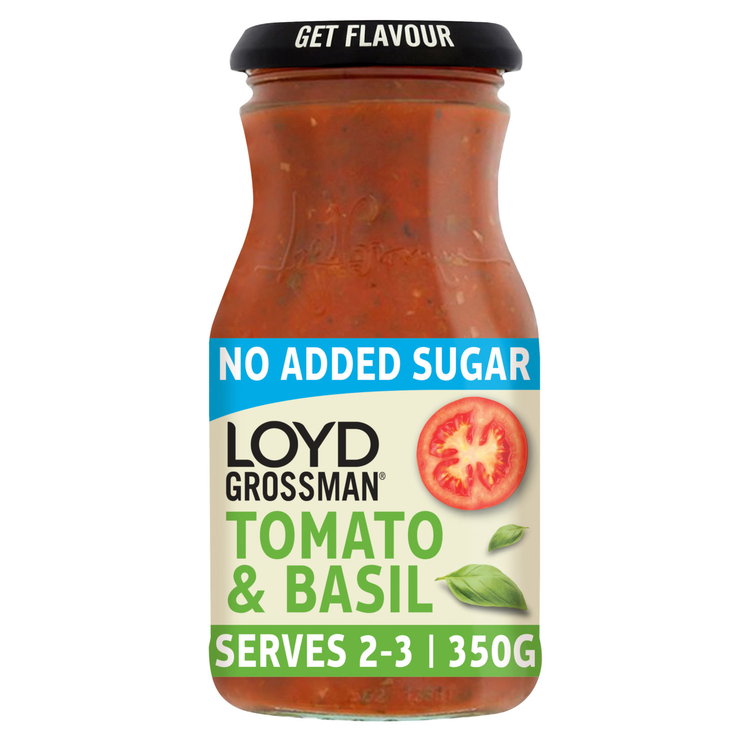 Loyd Grossman No Added Sugar Tomato & Basil Pasta Sauce Jar 350g