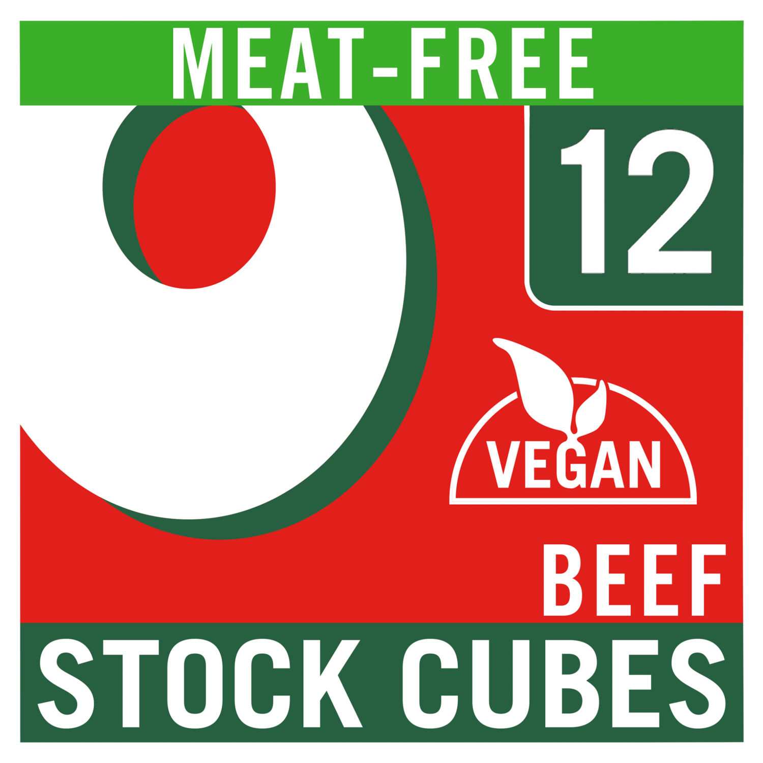 Oxo 12 Meat-Free Vegan Beef Flavoured Stock Cubes 71g
