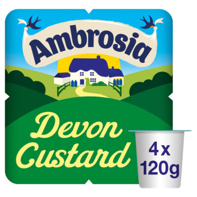 Ambrosia Ready To Eat Chocolate Devon Custard 4 X 120G