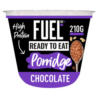 Fuel10K Ready to Eat Protein Porridge Oat Cereal Pot Chocolate 210g
