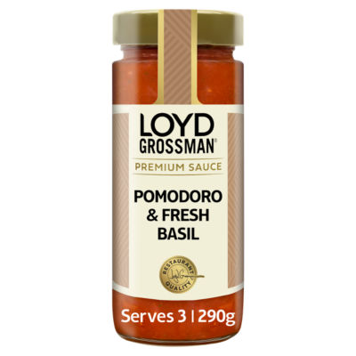 Loyd Grossman Pomodoro Fresh Basil Premium Italian Pasta Sauce