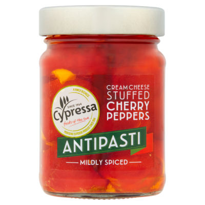 Cypressa Cream Cheese Stuffed Cherry Peppers Antipasti 230g