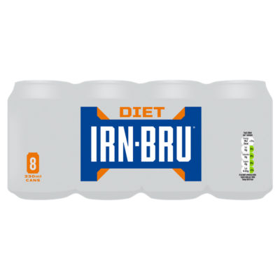 Irn-Bru Barr Sugar Free Irn-Bru 8 X 330 Ml Pack