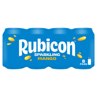 Rubicon Sparkling Mango Soft Drink Can Multipack 8x330ml