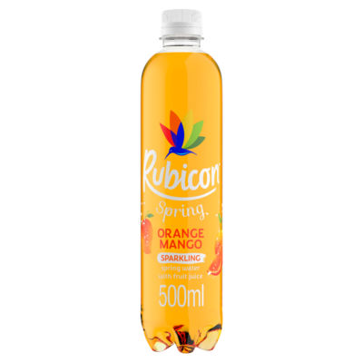 Rubicon Spring Orange Mango Sparkling Spring Water Bottle 500ml