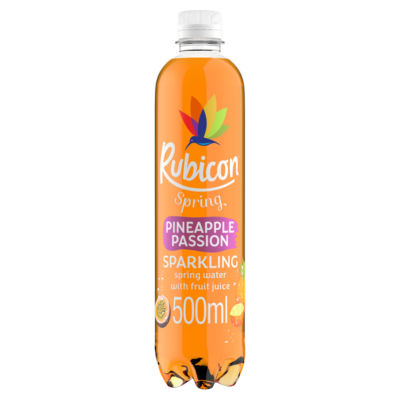 Rubicon Spring Pineapple Passion Flavoured Sparkling Spring Water 500ml