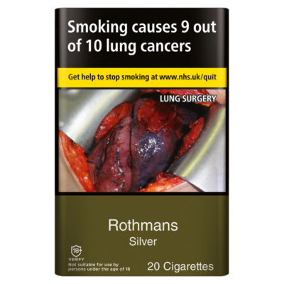 Rothmans Silver Cigarettes 20 Pack