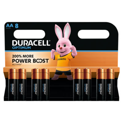 Duracell Optimum Aa Batteries (8 Pack) - Power Boost Alkaline Batteries 1.5V